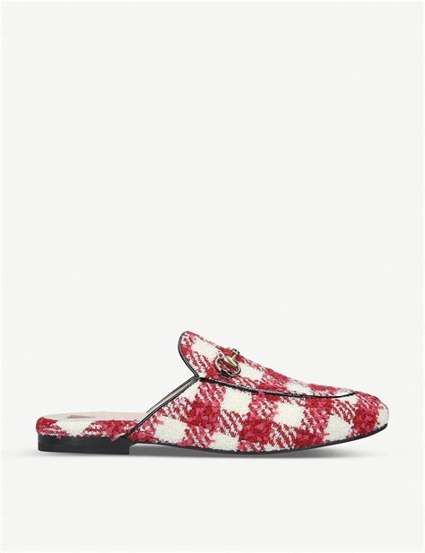 gucci princetown tweed|gucci princetown leather slipper women.